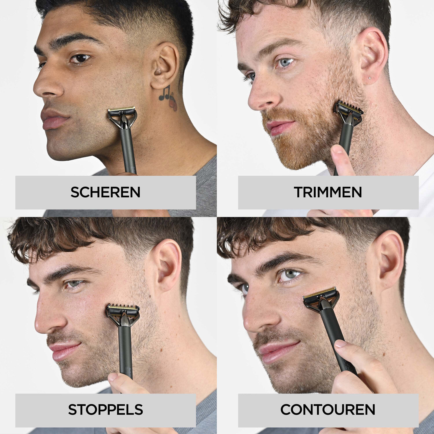 Nat &eacute;n droog scheren